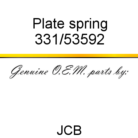 Plate, spring 331/53592