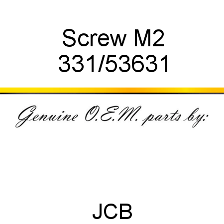 Screw, M2 331/53631