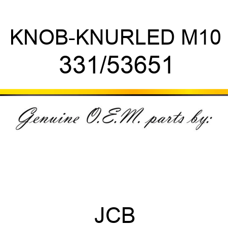 KNOB-KNURLED M10 331/53651