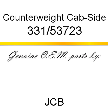 Counterweight, Cab-Side 331/53723