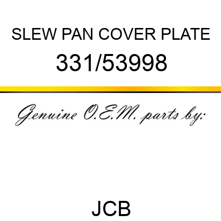 SLEW PAN COVER PLATE 331/53998