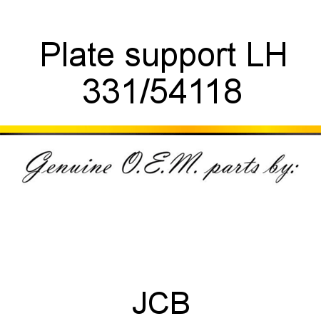 Plate, support LH 331/54118