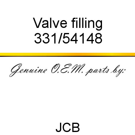 Valve, filling 331/54148