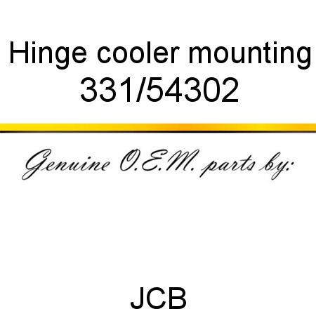 Hinge, cooler mounting 331/54302