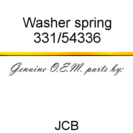 Washer, spring 331/54336