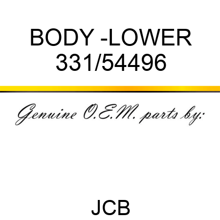 BODY -LOWER 331/54496
