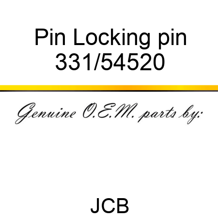Pin Locking pin 331/54520
