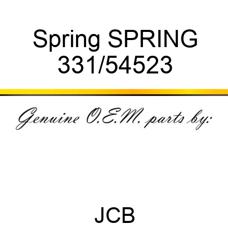 Spring SPRING 331/54523