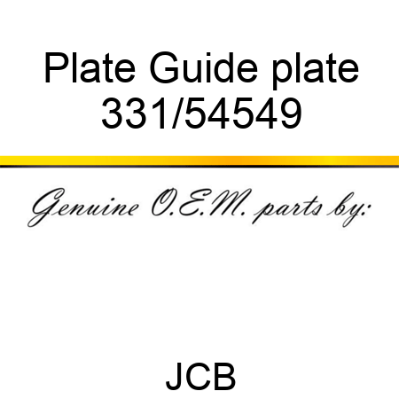 Plate Guide plate 331/54549