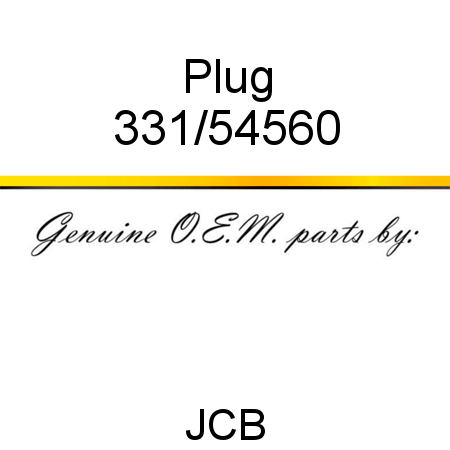 Plug 331/54560