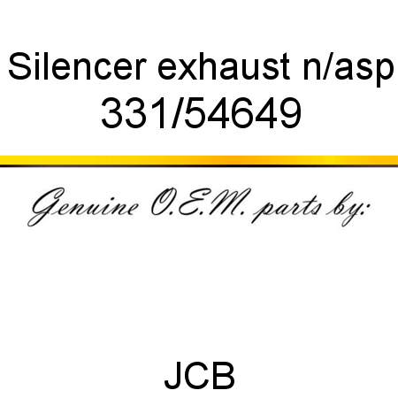 Silencer, exhaust n/asp 331/54649