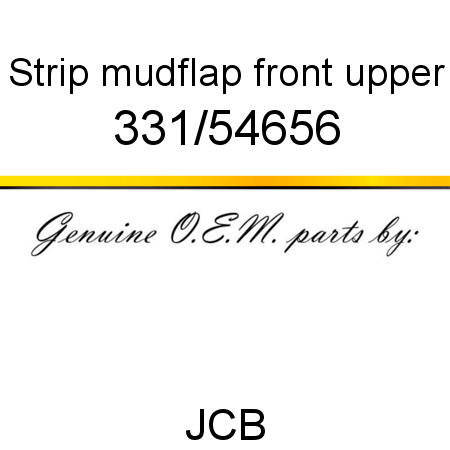 Strip, mudflap front, upper 331/54656