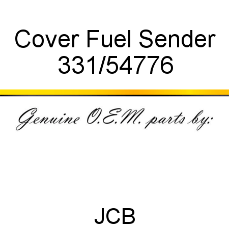 Cover, Fuel Sender 331/54776