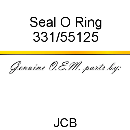 Seal, O Ring 331/55125