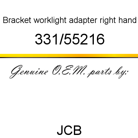 Bracket, worklight adapter, right hand 331/55216