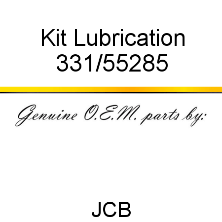 Kit, Lubrication 331/55285