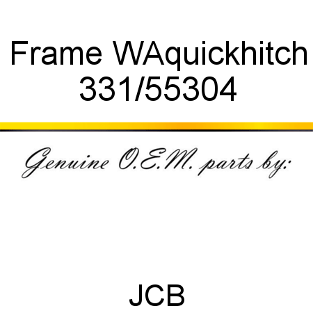Frame, WA,quickhitch 331/55304