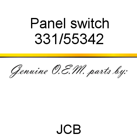 Panel, switch 331/55342