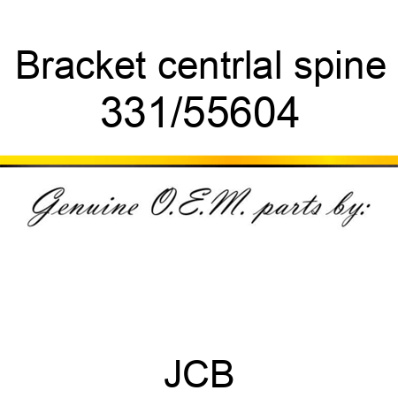 Bracket, centrlal spine 331/55604