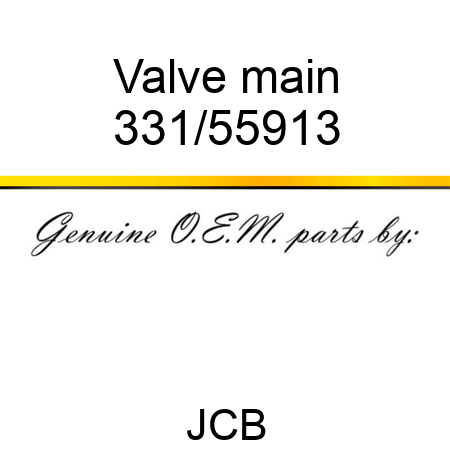 Valve main 331/55913