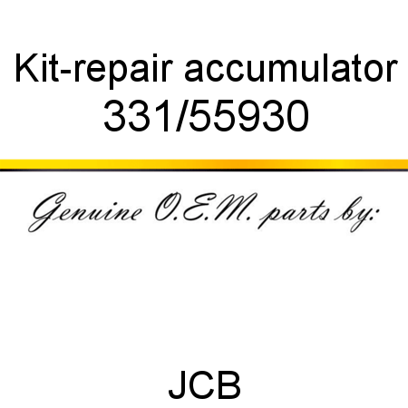 Kit-repair, accumulator 331/55930