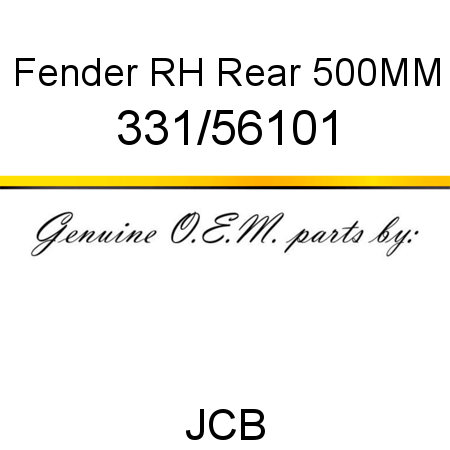 Fender, RH Rear 500MM 331/56101
