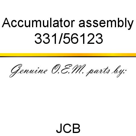 Accumulator, assembly 331/56123