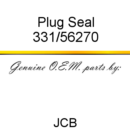 Plug, Seal 331/56270