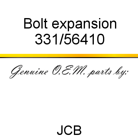 Bolt, expansion 331/56410