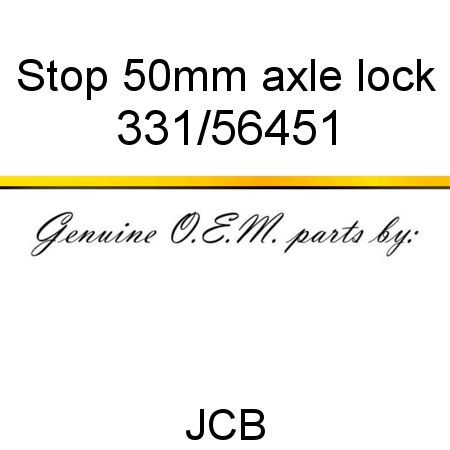 Stop, 50mm axle lock 331/56451