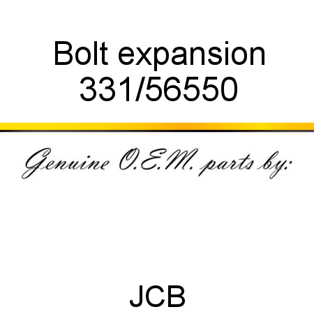 Bolt, expansion 331/56550