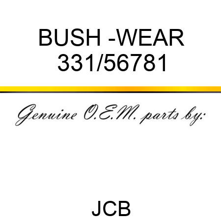 BUSH -WEAR 331/56781