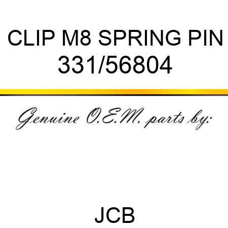 CLIP, M8 SPRING PIN 331/56804