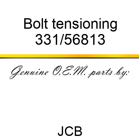 Bolt tensioning 331/56813