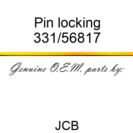 Pin locking 331/56817