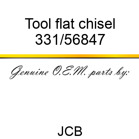 Tool flat chisel 331/56847
