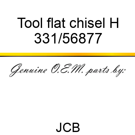 Tool flat chisel H 331/56877