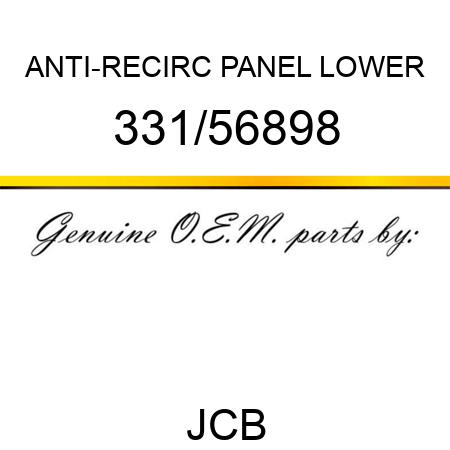 ANTI-RECIRC PANEL LOWER 331/56898