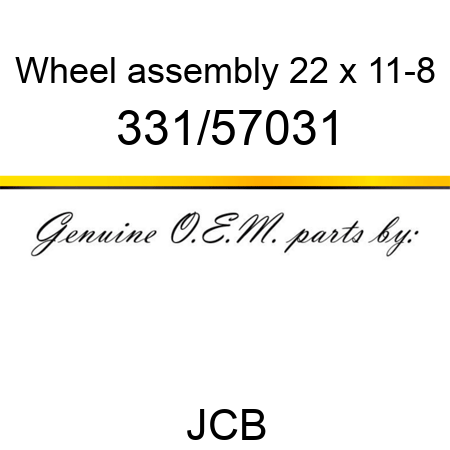 Wheel, assembly, 22 x 11-8 331/57031