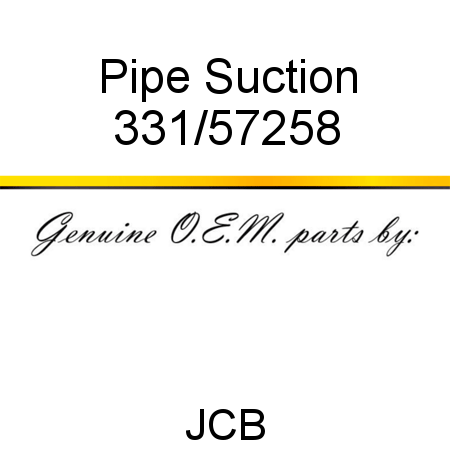 Pipe, Suction 331/57258