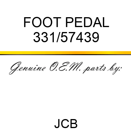 FOOT PEDAL 331/57439