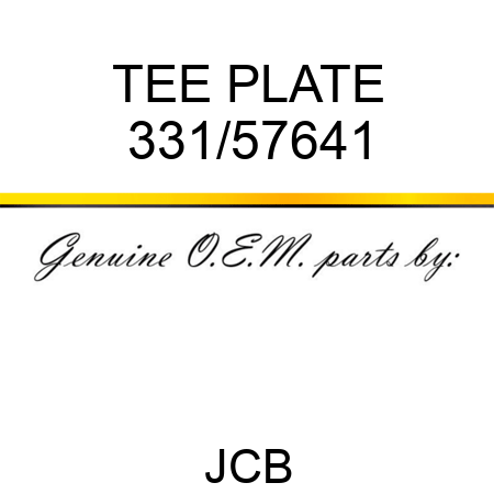 TEE PLATE 331/57641