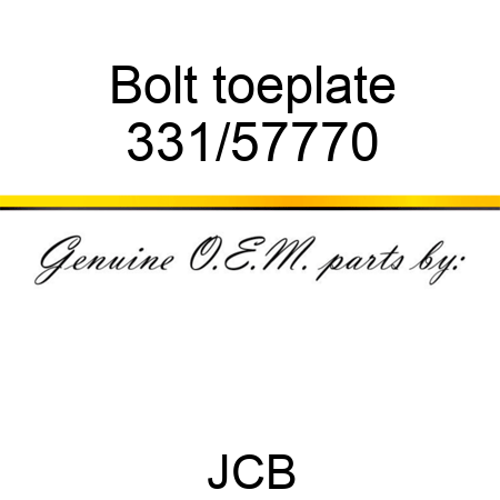 Bolt toeplate 331/57770