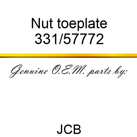 Nut toeplate 331/57772