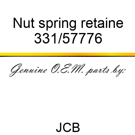 Nut spring retaine 331/57776