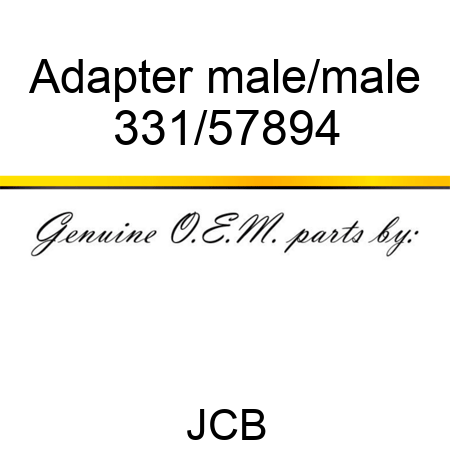 Adapter male/male 331/57894