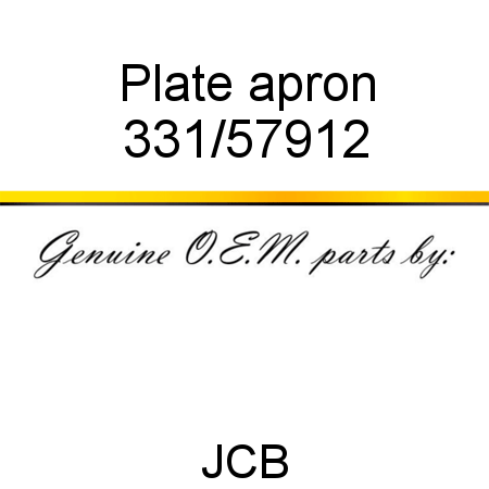 Plate, apron 331/57912