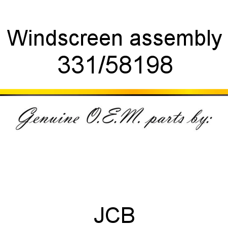 Windscreen, assembly 331/58198