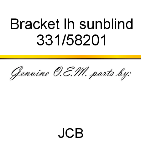 Bracket, lh sunblind 331/58201