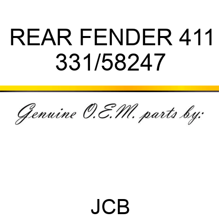 REAR FENDER 411 331/58247